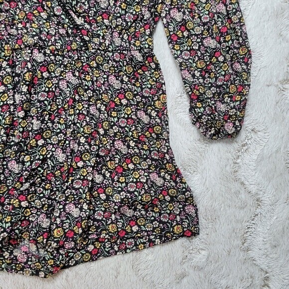 Loft Floral Long Sleeve Romper V Neck Size XS - Picture 5 of 11
